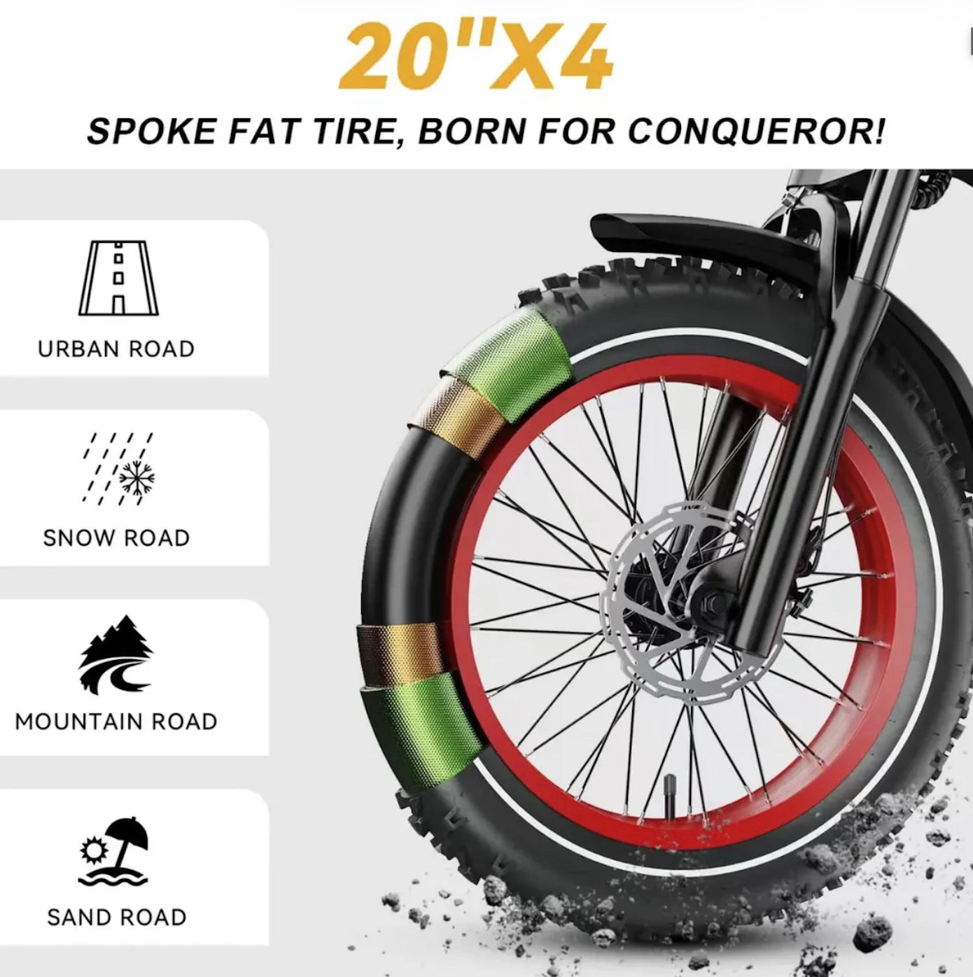 Foldable Electric Bike 100Mile - 36mph - Low Stock