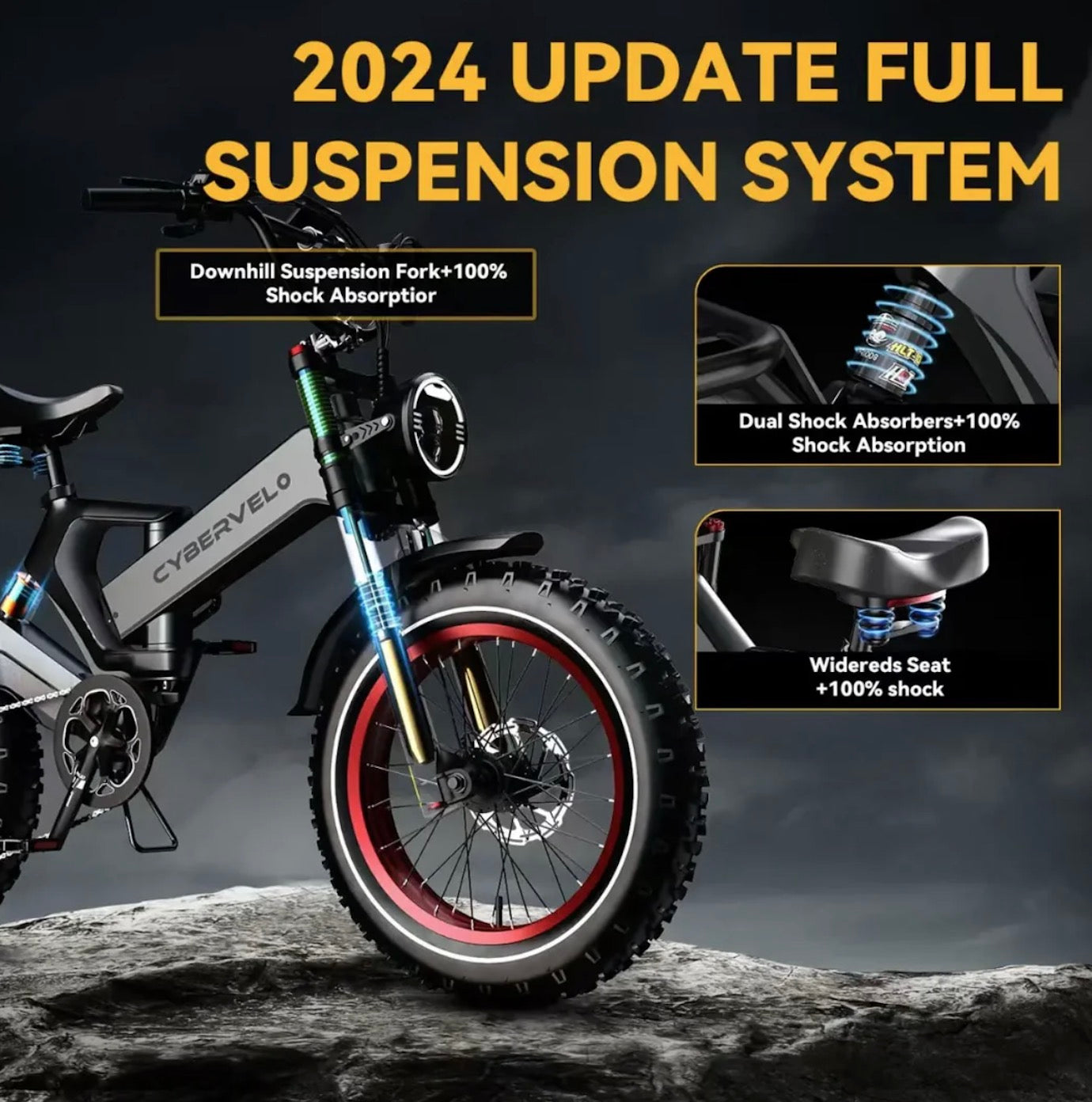 Foldable Electric Bike 100Mile - 36mph - Low Stock